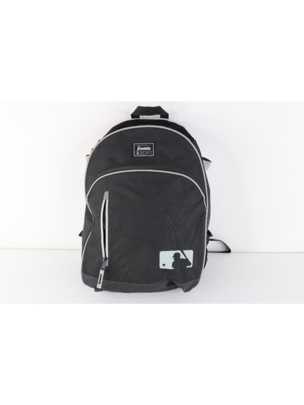 Vintage Franklin MLB Baseball Spell Out Backpack Book Bag Carry On Black